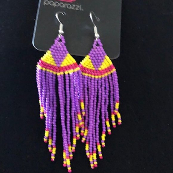 paparazzi Jewelry - Seed Bead Fishhook Earrings